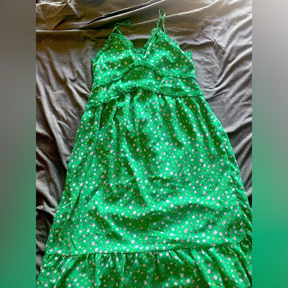 Green Floral Dress